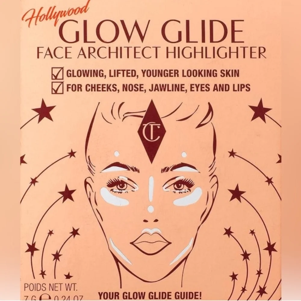 Charlotte Tilbury Glow Glide Face Architect Highlighter Champagne Glow .24oz NIB